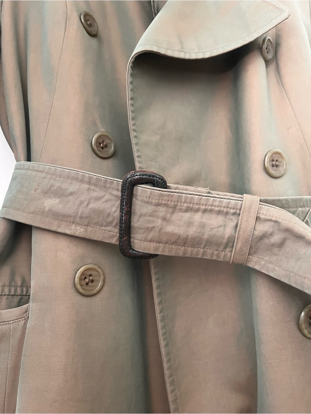 Burberrys Olive Green Trench with Signature Check Lining - Picture 6 of 9